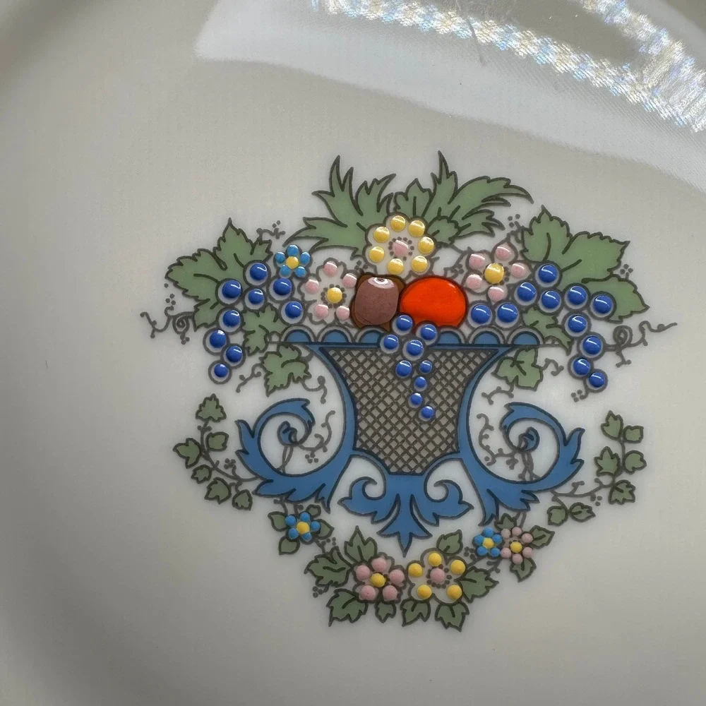 Lenox Autumn Porcelain Butter‎ Plates 6.5 Inch Set of 4 Gold Trim Raised Enamel